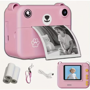 키즈 미니 휴대용 즉석 열전사 카메라 1080P HD