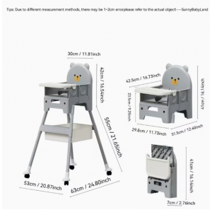 휴대용 접이식 유아식탁
