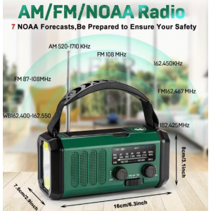 10000mAh 용량의 비상 라디오