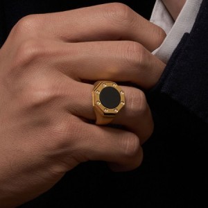 팔각 오닉스 가드링 반지