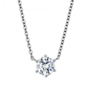 1캐럿 모이사나이트 목걸이 6프롱