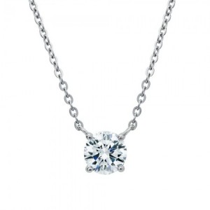 5부 랩 다이아몬드 목걸이 4프롱